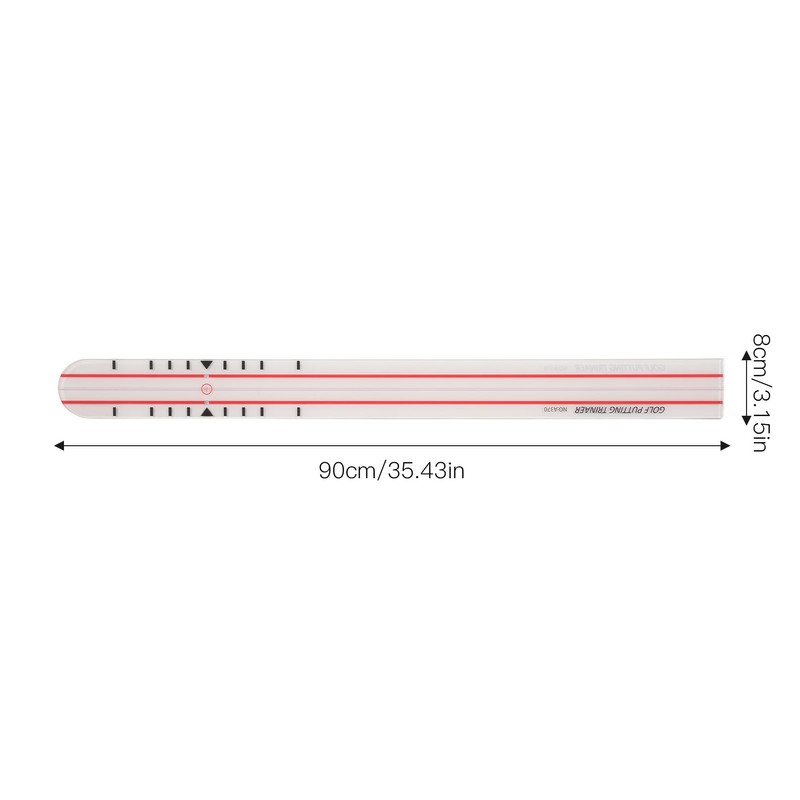 Golf Putting Mat Acrylic Accurate Scale Line Portable Double Sided