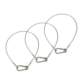 Fall Prevention Security Wire Cable with Hook for Stage Lighting Spotlight Safety Wire Load Capacity 77.1 lbs (35 kg) Disaster Prevention Supplies Earthquake Countermeasure Fall Prevention 0.08 inch (2 mm) 3 Pieces (0.5 m Length)