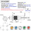 UL Listed Indicator Light 12mm 0.47" LED Lamp with 140mm