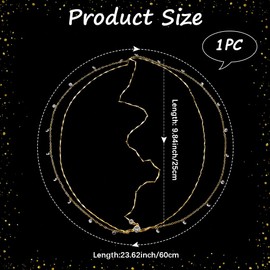 GORGECRAFT Goldene Kopfkette Boho Kristall Kopfschmuck Mehrlagig Funkelnde Strass Stirnbandkette Mit Kristallanhängern Für Hochzeitszeremonie Abschlussball Party Braut Brautjungfer Frauen Haarschmuck