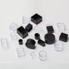 Pack of 8 square chair leg caps, square plastic plugs,