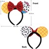 UNKJIN Mouse Ears Headband, Sequin Ears Headband with Splicing Ears,
