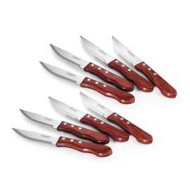 Tramontina, 8 Pc - Porterhouse High-Carbon Steel Steak Knife Set | Red