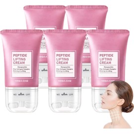 Collagens Firmings Necks Con Rodillo De Masaje, Crema Reafirmante De Cuello Contiene Colágeno, Crema Para Flacidez Y Estiramiento, Cremas Reafirmantes De Cuello Con Péptido Y Colágeno. (5PCS)
