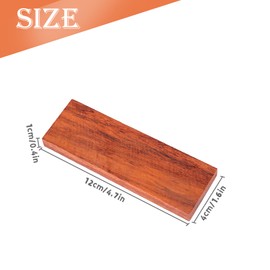 5 PCS Ironwood Knife Handle Scales, Natural Red Pearwood Unfinished Knife Handle Makers Material for DIY Crafts (4.7'' x 1.6'' x 0.4'')