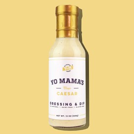 Gourmet Natural Classic Caesar Dressing and Dip by Yo Mama's Foods - Pack of (2) - Low Carb, Low Sodium, and Gluten-Free
