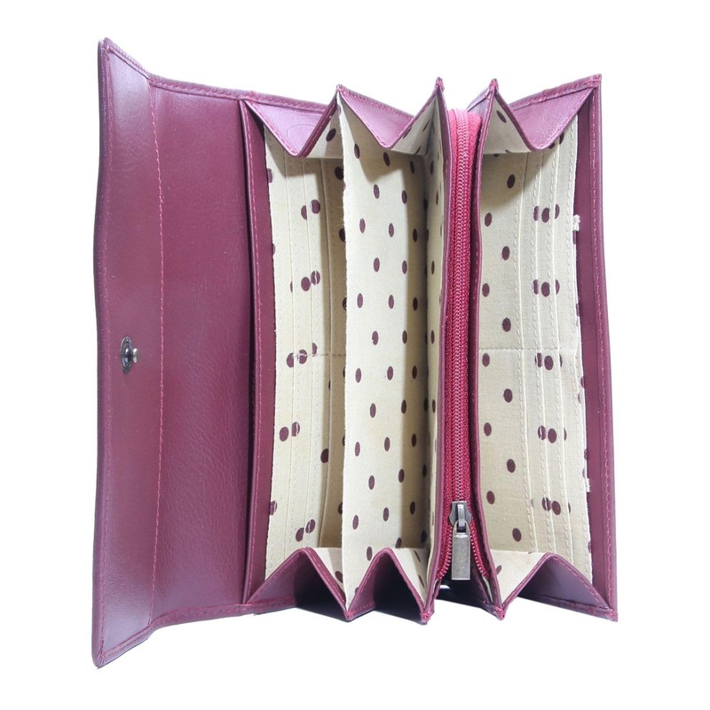 Esquire Peru RFID Leather Wallet 18.5 cm, Red, Classic