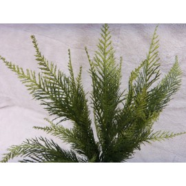 22"   PINE  EVERGREEN BUSH (x9 STEM)  (PLASTIC) ARTIFICIAL FLOWERS