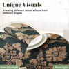 Dark Green Table Runner Floral Jacquard Damask Dining Table Runner