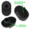 cyclingcolors 10 x Oval Tube Holder Clothes Rail Wardrobe Rail