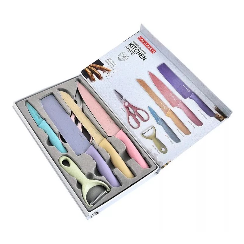 Puning Set Cuchillos De Cocina De Acero Inoxidable Profesionales