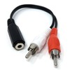 DRUT 1pcs 3.5mm Stereo Jack Socket to 2 x RCA