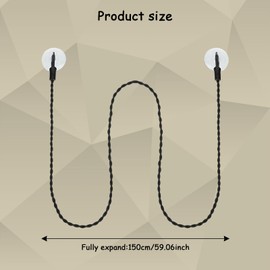 CHEERYMAGIC Travel Washing Line, Travel Washing Line with Pegs with Hooks Suction Cup Retractable Camping Clothes Line for Home Outdoor and Travel Use Adjustable Length up to 1.5m A4XPGYS