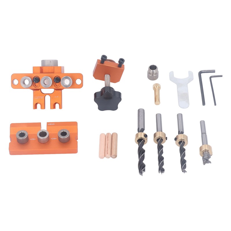 Doweling Jig Drill Kit 3 in 1 Aluminum Alloy Anodized