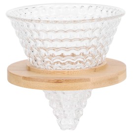 Glass Coffee Dripper, Pour Over Coffee Dripper, Coffee Pot Filter Reusable Glass Coffee Dripper Funnel Kettle Brewer Accessories(Transparent)
