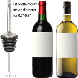 20 Pcs Oil Spout Liquor Bottle Pourer Spouts Stainless Steel Speed Pour Spouts Olive Oil Dispenser Spout with Flip Top for About 3/4" Bottle Mouth