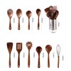 NAYAHOSE Wooden Kitchen Utensils Set with Holder, NAYAHOSE 11 Pcs