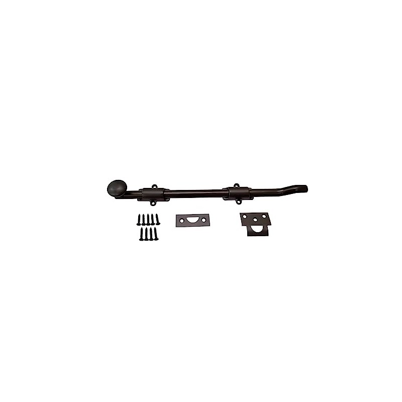 QCAA Solid Brass Dutch Door Bolt with Offset, Heavy Duty,