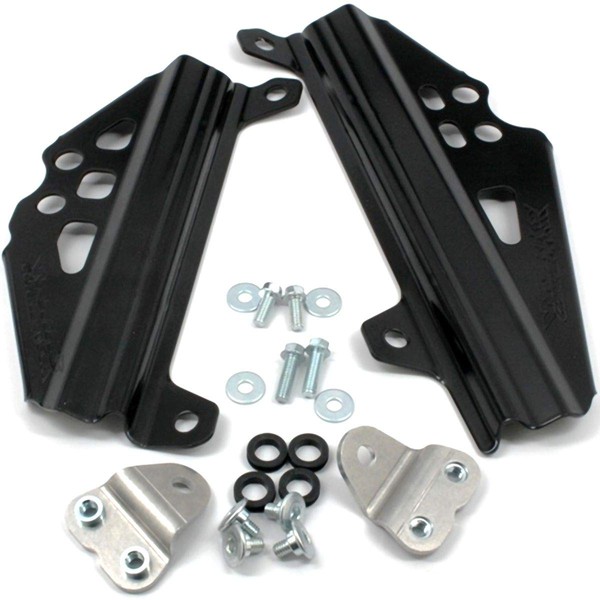 Works Connection Radiator Braces-Suzuki-RMZ 450-18-23-Black