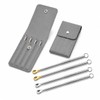 4 Pcs Retractable Mini Scoop Spoons,Tiny Capacity Spoons with Storage