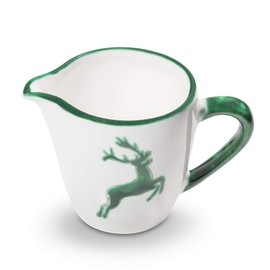GMUNDNER KERAMIK Milk Jug Gourmet Capacity 0.2 Litres Green Deer Crockery Handmade in Austria