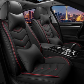 Car Seat Covers for Mazda CX-50 2023-2025, Stylish Sport Seat Cover, Premium Nappa Leather Car Seat Cover. Automobile Seat Covers Sets.(Luxury 2 Seats/Black)