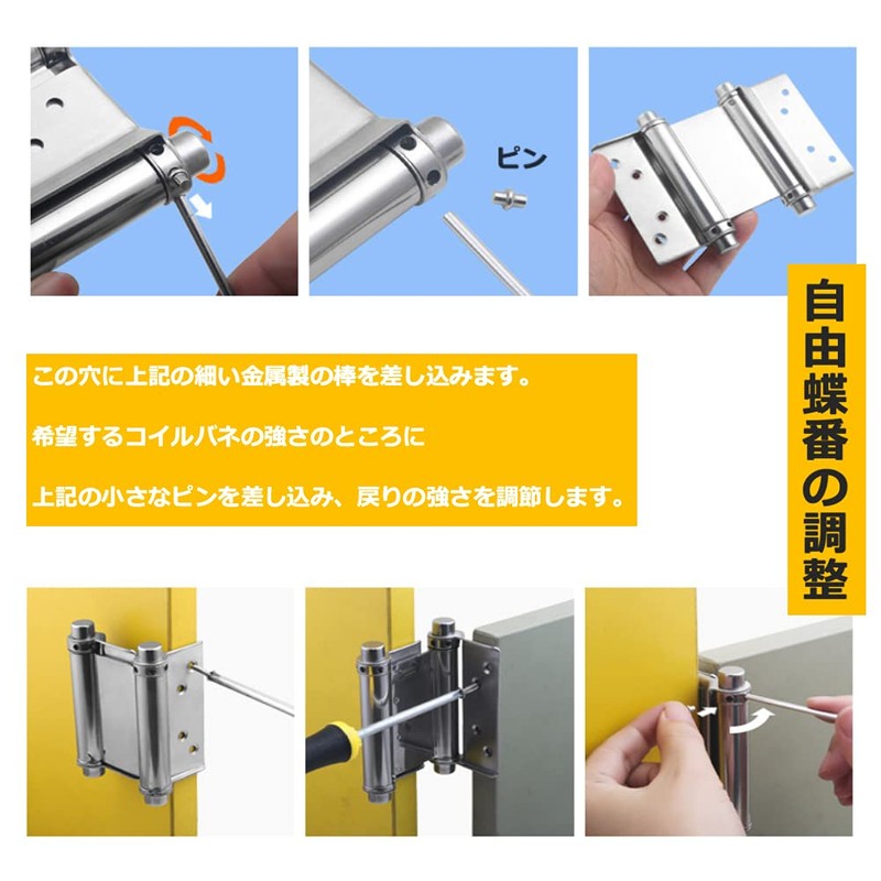 [Set of 2] Free Hinge, Double Opening, Self-Closing, Compatible Door