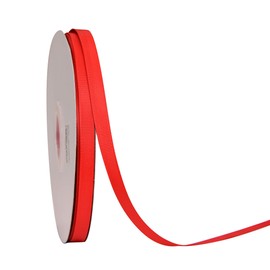 YAMA Red Grosgrain Ribbon, 3/8 Inch 50 Yards, for Gift Wrapping Crafts Hair Bows Wedding Party Decoration