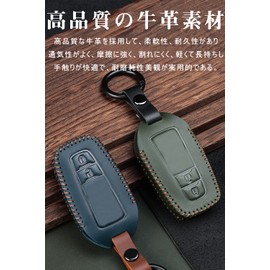 Key Case for Toyota, Smart Key Case, Key Cover, 2J, Designed for Toyota, Key Holder, Toyota C-HR, Prius, 50 Series, New Model Corolla RAV4, 50 Series, Camry 70 Series, Land Cruiser Prado (New 2 Buttons), Key Case, Braun