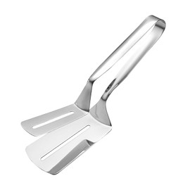 One Piece Stainless Steel Steak Clip Multifunctional Spatula Tongs Flipping Frying Clip Double-Sided Shovel Clip for Beefsteak Bread Hamburger