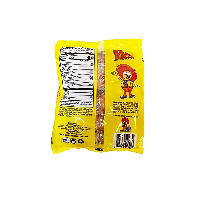 Pico Mediano, The Original Orange Flavor Hot Candy Powder, 50-Count