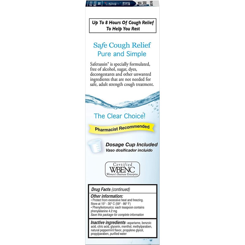 Safetussin PM Night Time Cough Relief 4 oz (Pack of