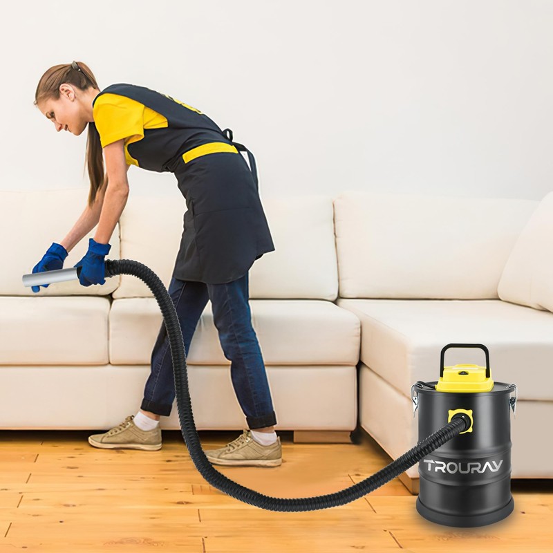 TROURAY Ash Vacuum Cleaner,2.6 Gallon Heat-Resistant Lightweight Canister Vac Cleaners