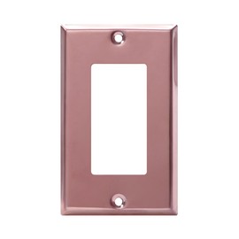 ENERLITES Decorator Switch Metal Wall Plate, Stainless Steel Outlet Cover, Corrosion Resistant, Standard Size 1-Gang 4.50" x 2.76", Stainless Steel 201, 7731-PRG, Polished Rose Gold