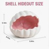 Ceramic Shell Fish Hideout Axolotl Tank Decor Aquarium Cave Small
