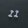 ZeSen Jewelry 12Pcs 16G Clear Bioflex CZ Stone Labret Monroe