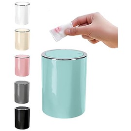 KW Clappe 1.7Ltr Counter Top Waste Bin/Mini Swing Bin/Compost Bin (Sea Green)