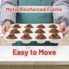 CAKETIME Silicone Muffin Pan, Metal Reinforced Frame Regular Size Cupcake