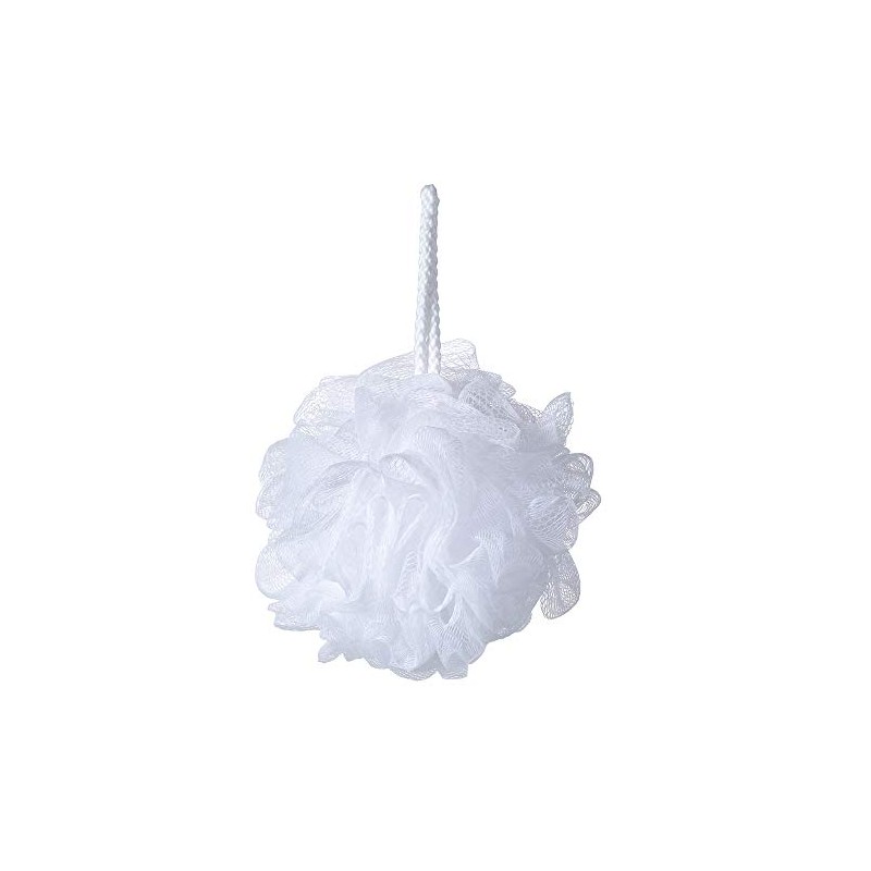 Puf de ducha (malla blanca, 6 unidades, 35 g/piezas)