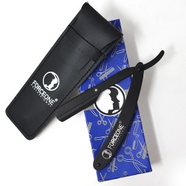 FORCEONE straight razor real Germany black steel single edge shaving blade