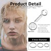 JSDDE 16G Stainless Steel Hinged Clicker Earrings Nose Clicker Ring