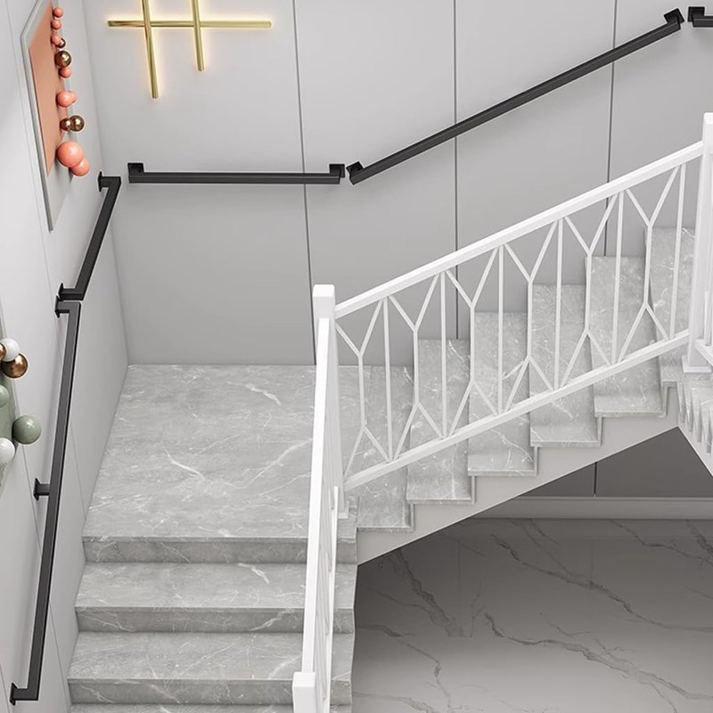 7ft Staircase Handrail for Indoor Stairs, Modern Hand Railings Grab