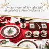 Spode Christmas Tree Tartan 7-Piece Condiment Set