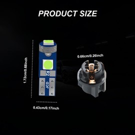 DWARFOO 20Pcs T5 Led Lights for Car Dashboard, LED Bulb with Twist Lock Socket PC74 PC37, 3030 Chips Super Bright Replacements for Instrument Cluster Dashboard Panel Gauge Indicator (Green)