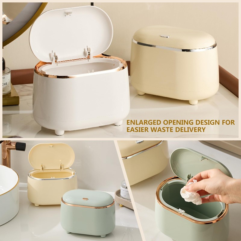 xiaoxianxian Table Bin, Small Table Waste Bin, 2 L Portable