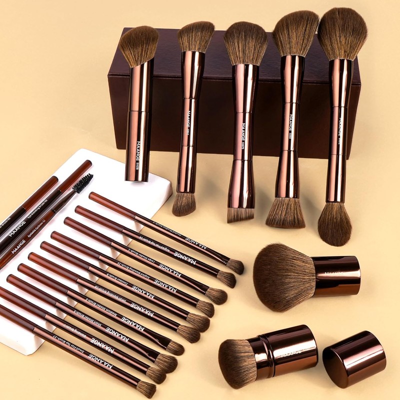 MAANGE 20-Piece Double-End Makeup Brush Set