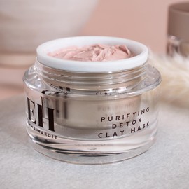 Emma Hardie 50ml Purifying Pink Clay Detox Mask with Cleansing Cloth, Use to Cleanse, Balance, Exfoliate & Rejuvenate Skin, Suitable for Most Skin Types, Including Sensitive Skin, Vegan & Cruelty Free