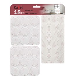 KA FEL 18pcs Glass Table Top Bumpers Adhesieve for Drawers, Glass Tops, Cutting Boards, Picture Frames ,Big Furniture (20×2mm)
