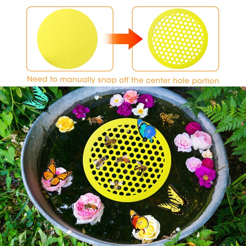 4 Pcs EVA Floating Bee Island, Bee Watering Station for