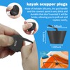 4 PCs Kayak Scupper Plugs Kit and 8 Feet kayak
